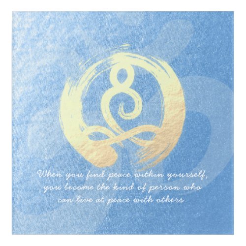 Yoga Instructor Meditation Pose Zen Om Sign Quotes Acrylic Print