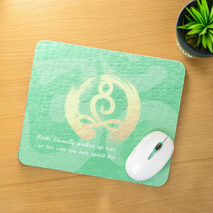 Yoga Instructor Meditation Pose Zen Om Sign Quotes Mouse Pad