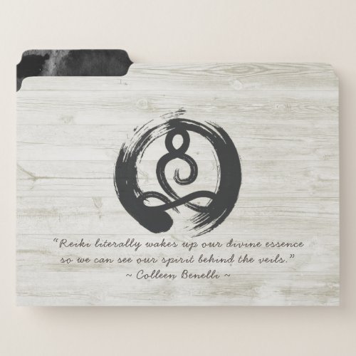 Yoga Instructor Meditation Pose Zen Symbol Quotes File Folder