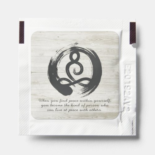 Yoga Instructor Meditation Pose Zen Symbol Quotes Hand Sanitizer Packet