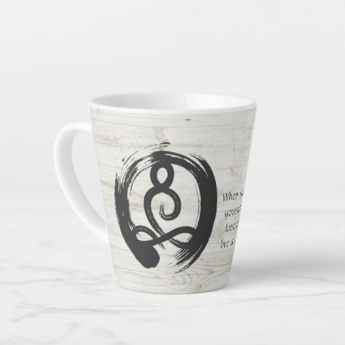 Yoga Instructor Meditation Pose Zen Symbol Quotes Latte Mug