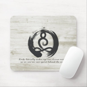 Yoga Instructor Meditation Pose Zen Symbol Quotes Mouse Pad