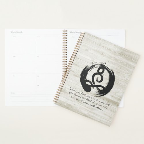 Yoga Instructor Meditation Pose Zen Symbol Quotes Planner