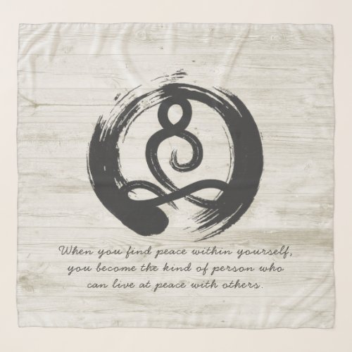 Yoga Instructor Meditation Pose Zen Symbol Quotes Scarf