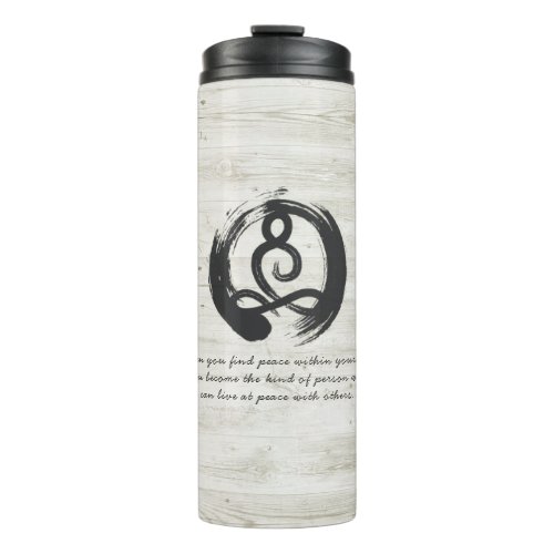 Yoga Instructor Meditation Pose Zen Symbol Quotes Thermal Tumbler