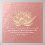 YOGA Instructor Meditation Quote Rose Gold Lotus Poster
