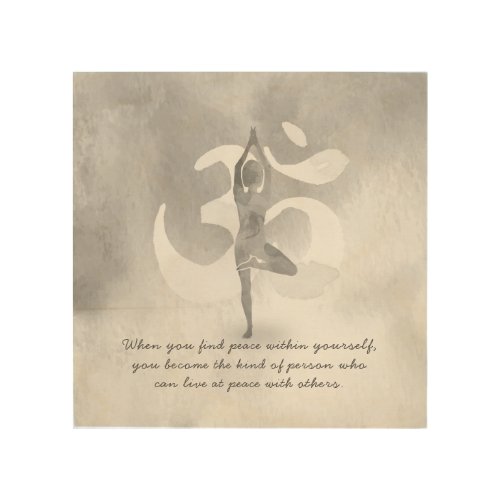 YOGA Instructor Meditation Tree Pose Om Sign Quote