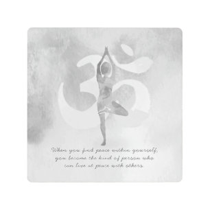 YOGA Instructor Meditation Tree Pose Om Sign Quote