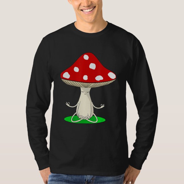 Yoga Instructor Mushroom Collector Mycology Fitnes T-Shirt (Front)
