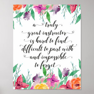 Yoga Instructor Office gift Instructor Coaching Poster