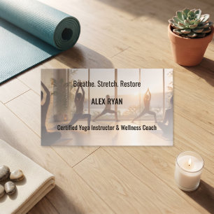 Yoga Instructor Photo Business Card