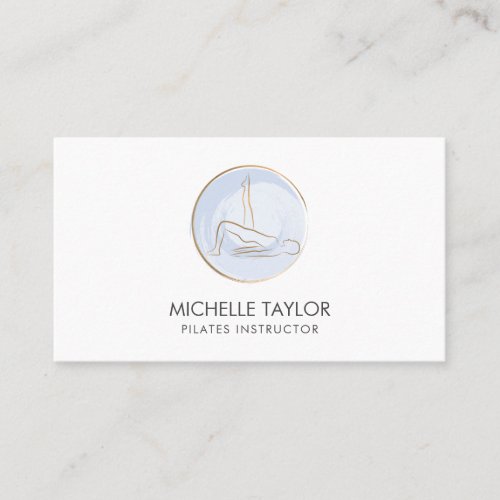 Yoga Instructor Pilates Fitness Modern Fitness Bus Business Card