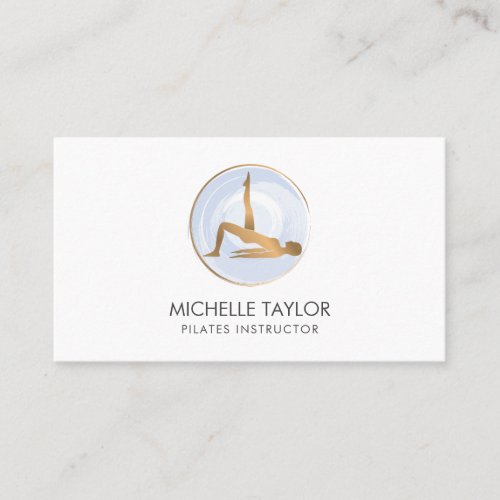 Yoga Instructor Pilates Fitness Modern Fitness Bus Business Card