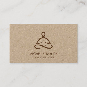 Yoga Instructor Pilates Fitness Modern Minimalist  Business Card