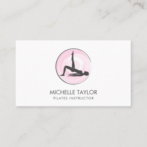 Yoga Instructor Pilates Fitness Modern Namaste Bus Business Card