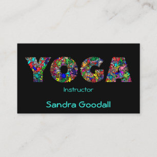 YOGA Instructor Pretty Personalized Business Cards