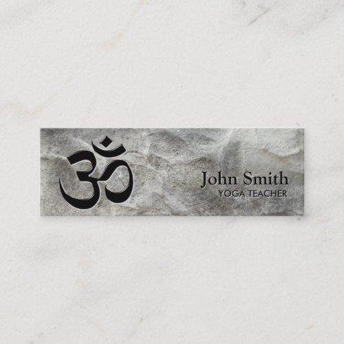 Yoga Instructor Professional Om Symbol Mini Business Card