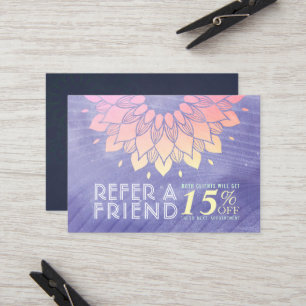 YOGA Instructor Referral Gold Mandala Card
