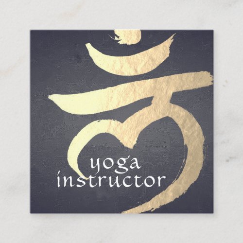 Yoga Instructor Root Chakra Muladhara Mantra LAM Square Business Card