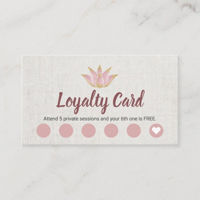 Yoga Instructor Rose Gold Lotus Flower Loyalty (Front)
