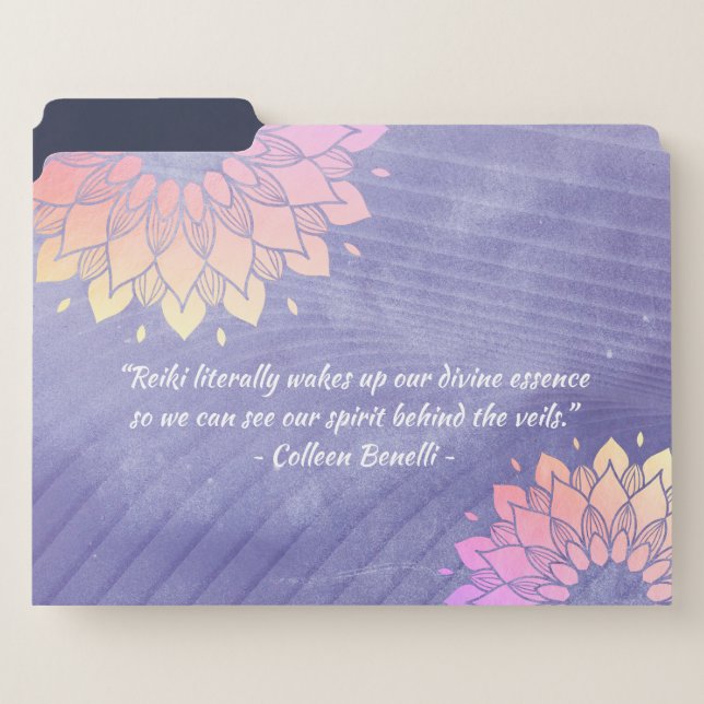 Yoga Instructor Rose Gold Mandala Quotes File Folder (Front Left)