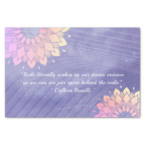 Yoga Instructor Rose Gold Mandala Quotes Tissue Paper