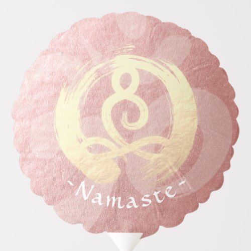 Yoga Instructor Rose Gold Meditation Pose ZEN OM Balloon