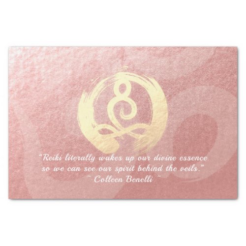 Yoga Instructor Rose Gold Meditation Pose ZEN OM Tissue Paper