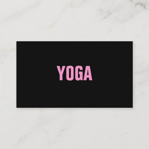 Customizable YOGA Instructor Simple & Plain Business Card