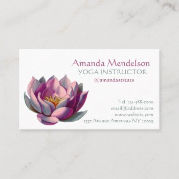 Yoga Instructor Spa And Fitness Business Card by RetroAndVintage at Zazzle