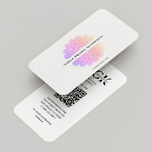 Yoga Instructor Spa Therapist Mandala Minimal Business Card