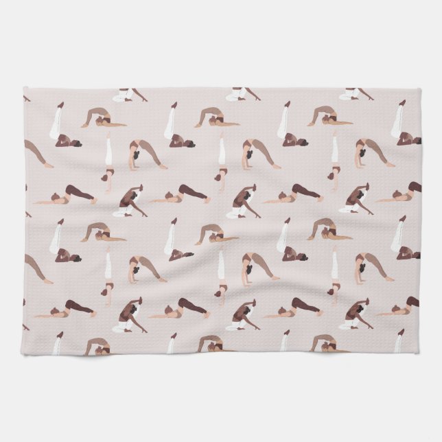 Yoga instructor sport team kitchen towel (Horizontal)