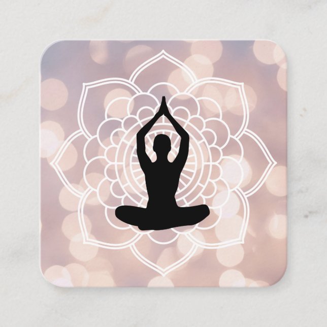 Yoga Instructor Square Business Card (Front)