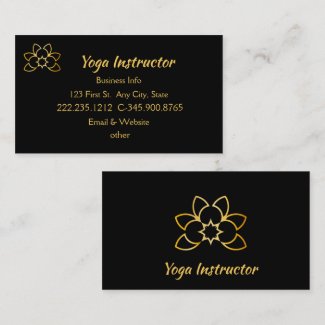Yoga Instructor Studio Business Card