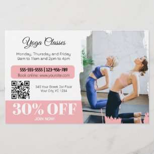 Yoga instructor studio classes Flyer