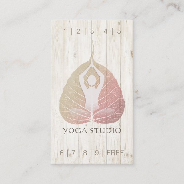 YOGA Instructor Studio Loyalty Punch Bodhi Leaf (Front)