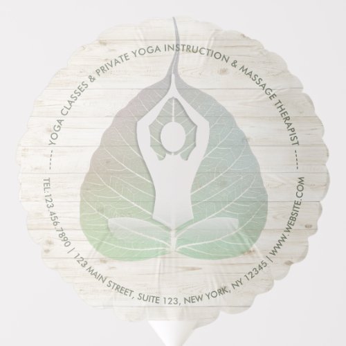 Yoga Instructor Studio Meditation Pose Bodhi Leaf Balloon