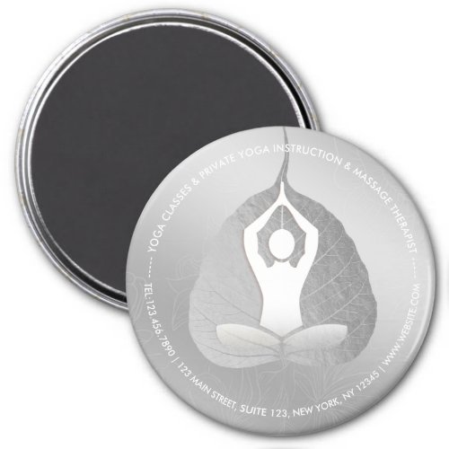 Yoga Instructor Studio Meditation Pose Bodhi Leaf  Magnet