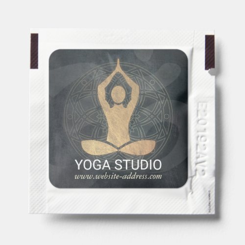 Yoga Instructor Studio Meditation Pose Om Symbol Hand Sanitizer Packet