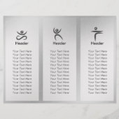 Yoga Instructor Studio Tri-Fold Brochure Lotus (Back)