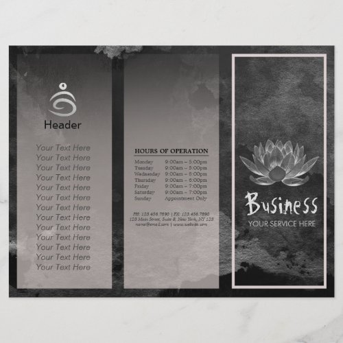 Yoga Instructor Studio Tri_Fold Brochure Lotus
