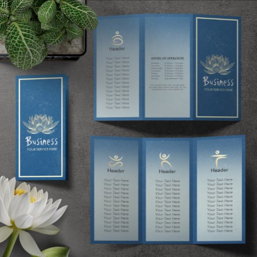 Yoga Instructor Studio Tri_Fold Brochure Lotus