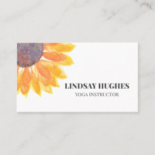 Yoga Instructor Sunflower Business Card