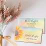 Yoga Instructor Sunflower Watercolor Business Card