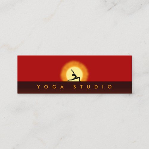 Yoga Instructor Sunrise Pose Skinny Business Cards