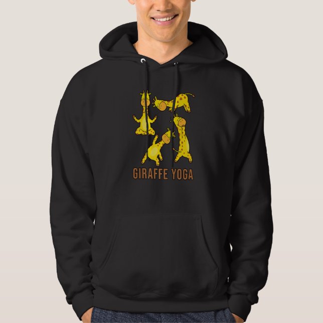 Yoga Instructor Teacher Giraffe Giraffe Yoga Hoodie (Front)