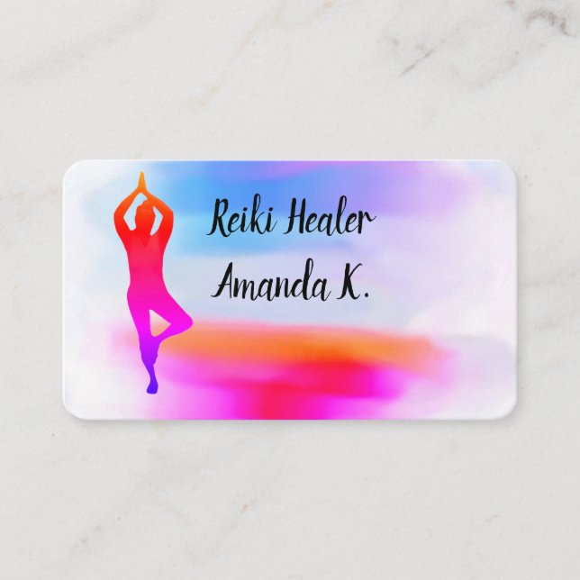 Yoga instructor, teacher, life coach business card (Front)