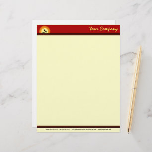 Yoga Instructor Teacher Pose Sunrise Letterhead