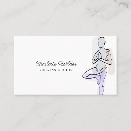 Yoga Instructor Tree Pose Business Card