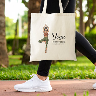 Yoga Instructor Tree Pose Vrikshasana Teacher Tote Bag